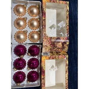 Vintage Glass Renaissance exquisite Christmas glass ball Ornaments w/boxes